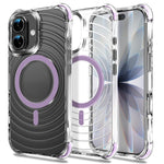 Til iPhone 17 Magnetisk Cover Airbag Hjørne Stødsikker Ripple TPU Telefoncover
