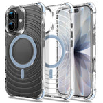 Til iPhone 17 Magnetisk Cover Airbag Hjørne Stødsikker Ripple TPU Telefoncover