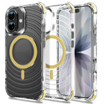 Til iPhone 17 Magnetisk Cover Airbag Hjørne Stødsikker Ripple TPU Telefoncover