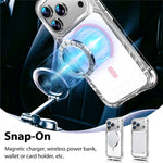 For iPhone 17 Pro Max Magnetic Case Airbag Corner Shockproof Ripple TPU Phone Cover