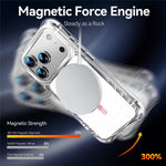 For iPhone 17 Pro Max Magnetic Case Airbag Corner Shockproof Ripple TPU Phone Cover