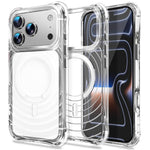 For iPhone 17 Pro Max Magnetic Case Airbag Corner Shockproof Ripple TPU Phone Cover