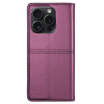 For iPhone 15 Pro Wallet Case External Card Slot Magnetic Closing Leather Phone Cover