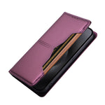 For iPhone 15 Pro Wallet Case External Card Slot Magnetic Closing Leather Phone Cover