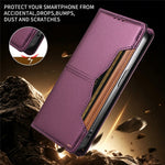 For iPhone 15 Pro Wallet Case External Card Slot Magnetic Closing Leather Phone Cover