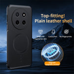 For Honor X80 Pro Max 5G Magnetic Case Leather Coated TPU + PC Phone Cover