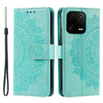 For Xiaomi 13 Imprinted Mandala Flower PU Leather Case Stand Wallet Full Protection Phone Cover with Strap