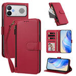For Xiaomi Redmi K90 Max 5G Case 4 Card Slots Wallet Stand PU Leather Phone Cover with Wrist Strap