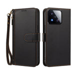 For Xiaomi 17 Max Case 4 Card Slots Wallet Stand PU Leather Phone Cover with Wrist Strap
