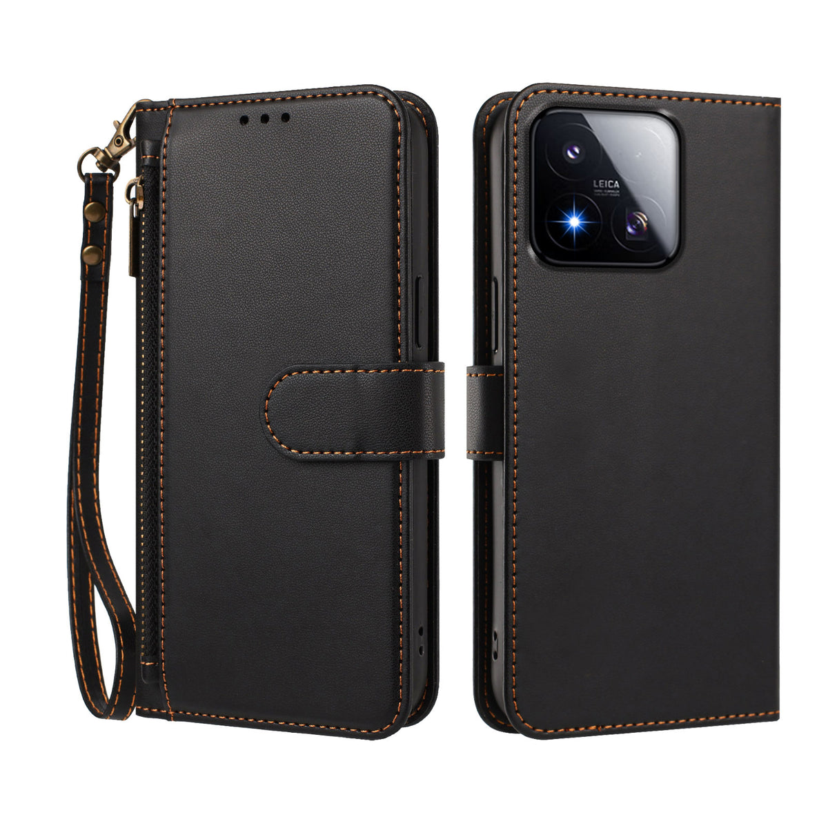 For Xiaomi 17 Max Case 4 Card Slots Wallet Stand PU Leather Phone Cover with Wrist Strap