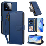 For Xiaomi 17 Max Case 4 Card Slots Wallet Stand PU Leather Phone Cover with Wrist Strap