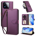 For Xiaomi 17 Max Case 4 Card Slots Wallet Stand PU Leather Phone Cover with Wrist Strap