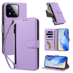 For Xiaomi 17 Max Case 4 Card Slots Wallet Stand PU Leather Phone Cover with Wrist Strap