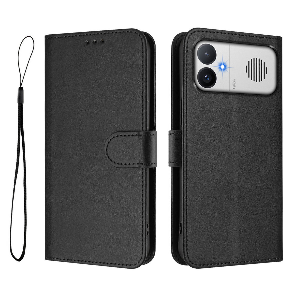 For Xiaomi Redmi K90 Max 5G Wallet Case RFID Blocking Calf Texture Leather Stand Phone Cover with Strap