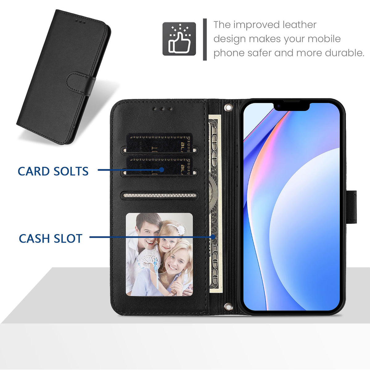 For Xiaomi Redmi K90 Max 5G Wallet Case RFID Blocking Calf Texture Leather Stand Phone Cover with Strap