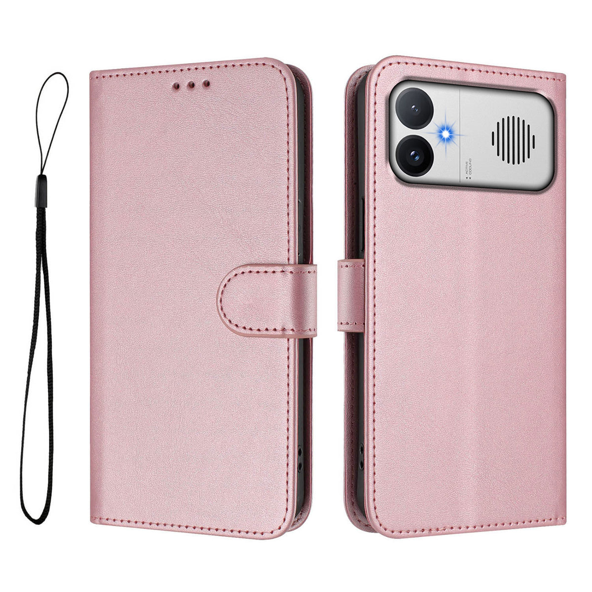 For Xiaomi Redmi K90 Max 5G Wallet Case RFID Blocking Calf Texture Leather Stand Phone Cover with Strap