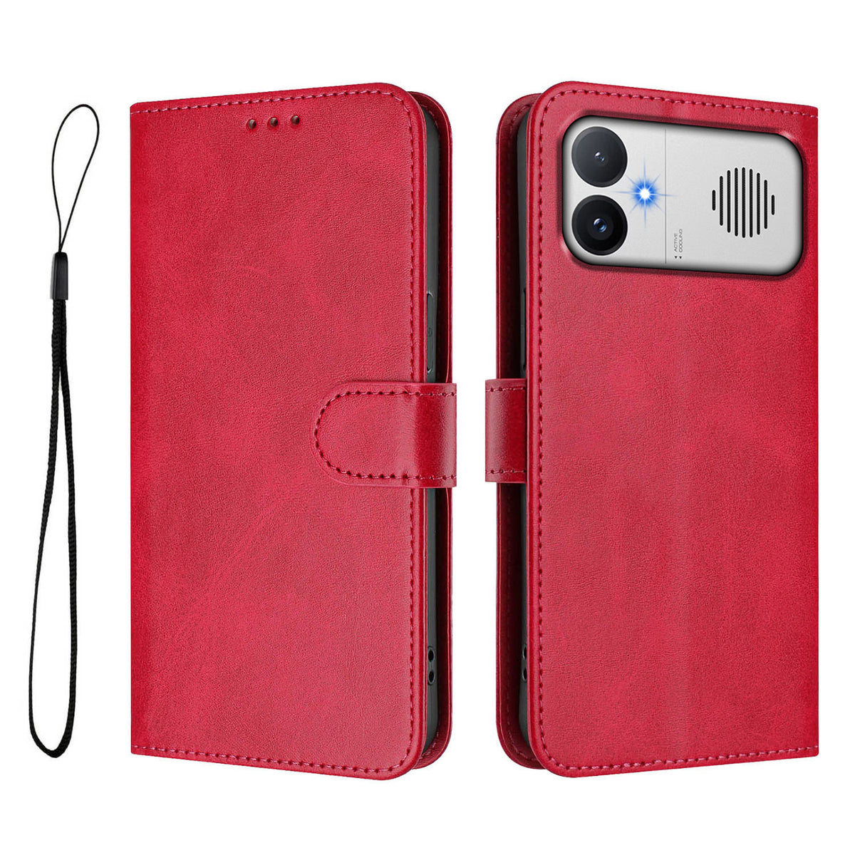 For Xiaomi Redmi K90 Max 5G Wallet Case RFID Blocking Calf Texture Leather Stand Phone Cover with Strap