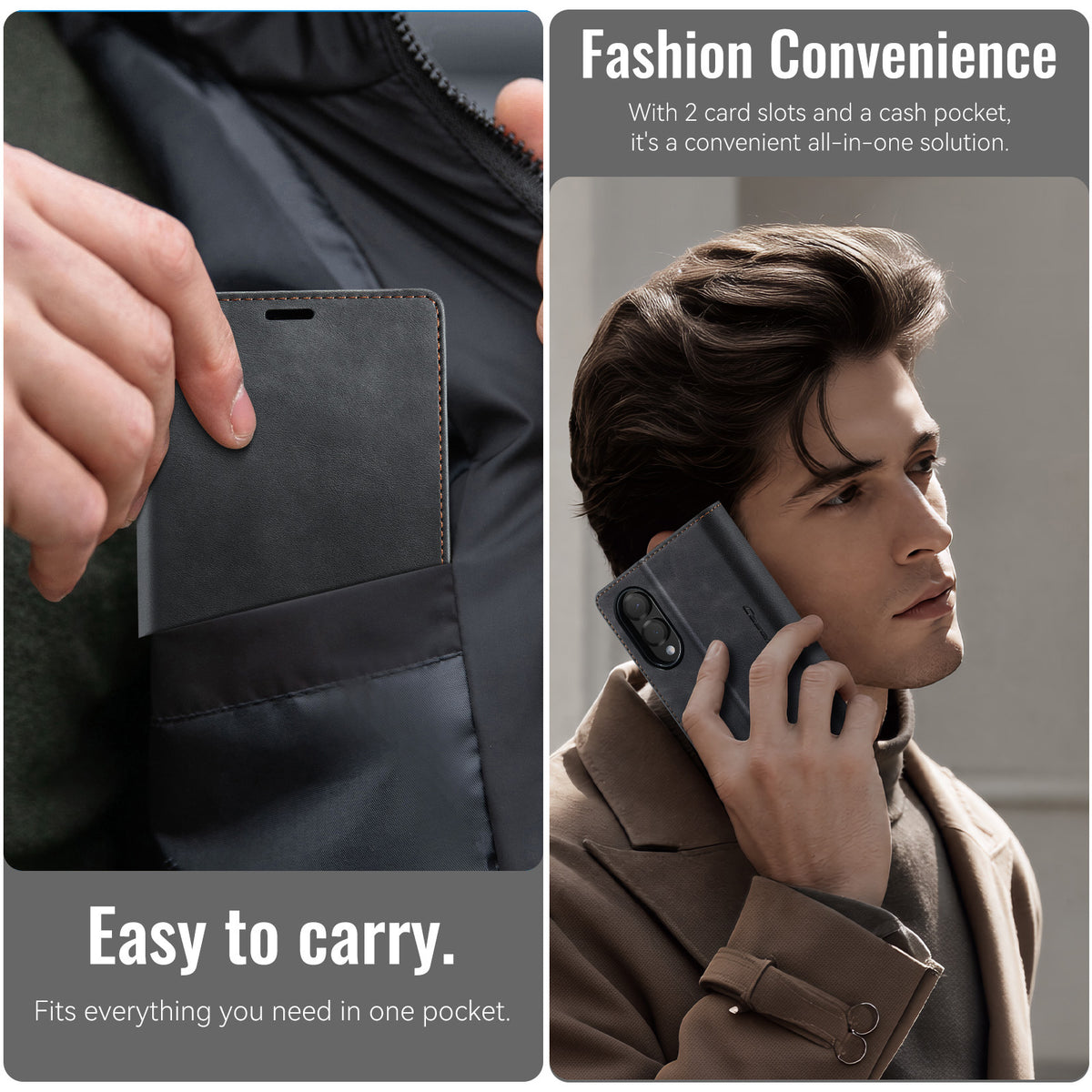 CASEME for Samsung Galaxy Z Fold8 Case  033 Series RFID Blocking Wallet Stand Calf Texture Leather Phone Cover