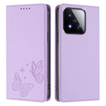For Xiaomi 17 Max Wallet Case RFID Blocking Butterfly Imprinted Magnetic Flip Leather Cover