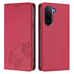 Xiaomi Redmi A7 Pro 4G (171.56mm) / Xiaomi Redmi A7 Pro 5G / Xiaomi Poco C85x 5G / Xiaomi Poco C81 4G Plånboksfodral RFID-blockerande fjärilstryckt magnetiskt läderfodral