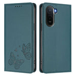Xiaomi Redmi A7 Pro 4G (171.56mm) / Xiaomi Redmi A7 Pro 5G / Xiaomi Poco C85x 5G / Xiaomi Poco C81 4G Plånboksfodral RFID-blockerande fjärilstryckt magnetiskt läderfodral