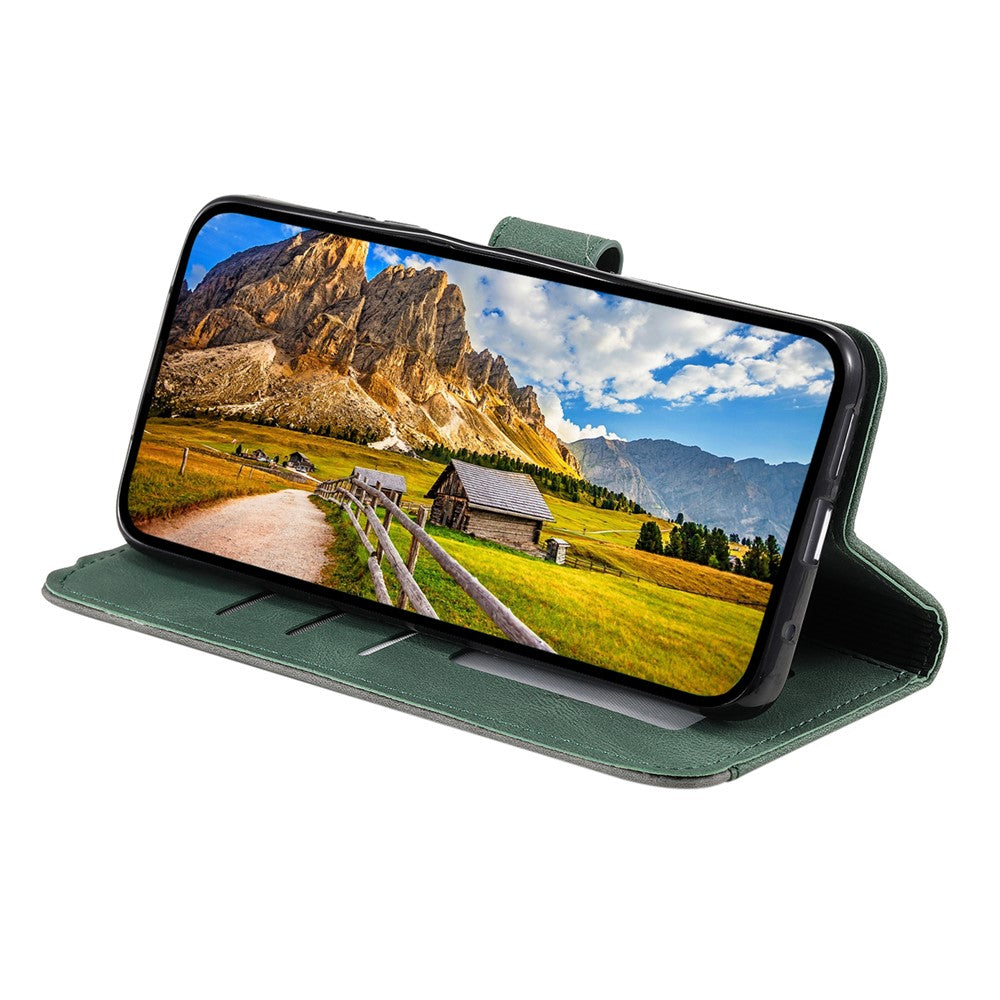 For Samsung Galaxy S23+ Splicing Stitching PU Leather Stand Case Magnetic Clasp Phone Wallet Cover