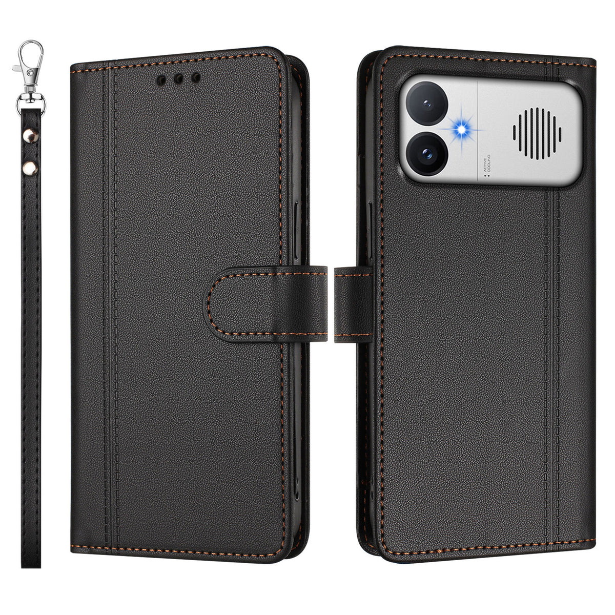 Xiaomi Poco F8 Ultra / Redmi K90 Pro Max 5G / K100 Pro Max 5G (Kina) fodral med 9 kortfack, PU-läder, fällbart plånboksfodral med handrem