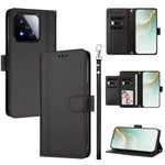 For Xiaomi 17 Max Case 9 Card Slots PU Leather Flip Wallet Phone Cover with Hand Strap
