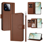 For Xiaomi 17 Max Case 9 Card Slots PU Leather Flip Wallet Phone Cover with Hand Strap
