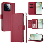 For Xiaomi 17 Max Case 9 Card Slots PU Leather Flip Wallet Phone Cover with Hand Strap