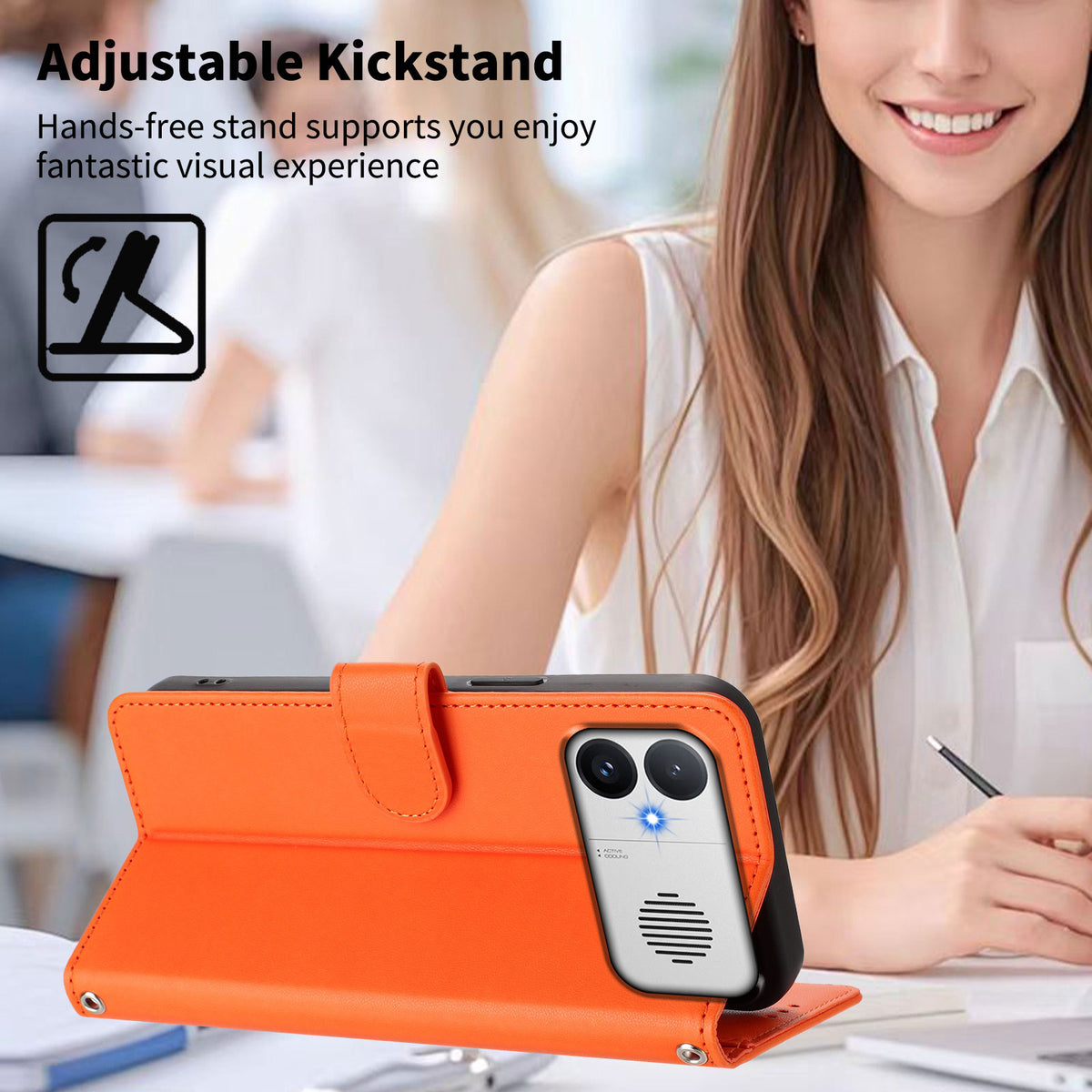 For Xiaomi Redmi K90 Max 5G Case PU Leather Heart Pattern Wallet Flip Phone Cover with Hand Strap