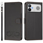 For Xiaomi Redmi K90 Max 5G Case PU Leather Heart Pattern Wallet Flip Phone Cover with Hand Strap