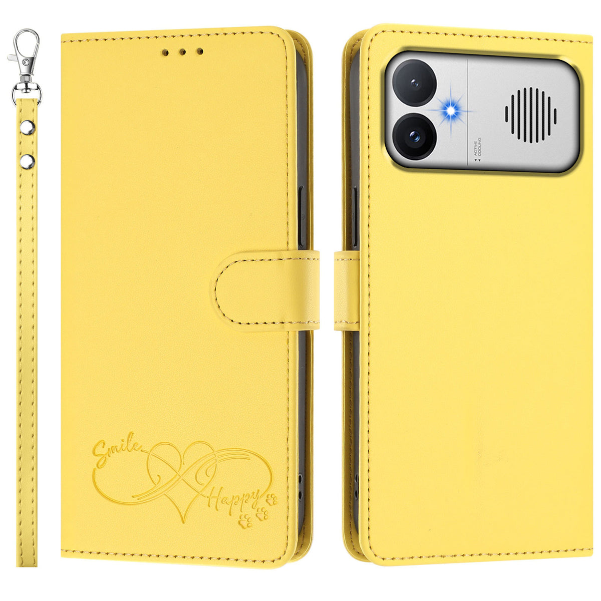 For Xiaomi Redmi K90 Max 5G Case PU Leather Heart Pattern Wallet Flip Phone Cover with Hand Strap