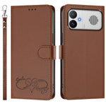 For Xiaomi Redmi K90 Max 5G Case PU Leather Heart Pattern Wallet Flip Phone Cover with Hand Strap