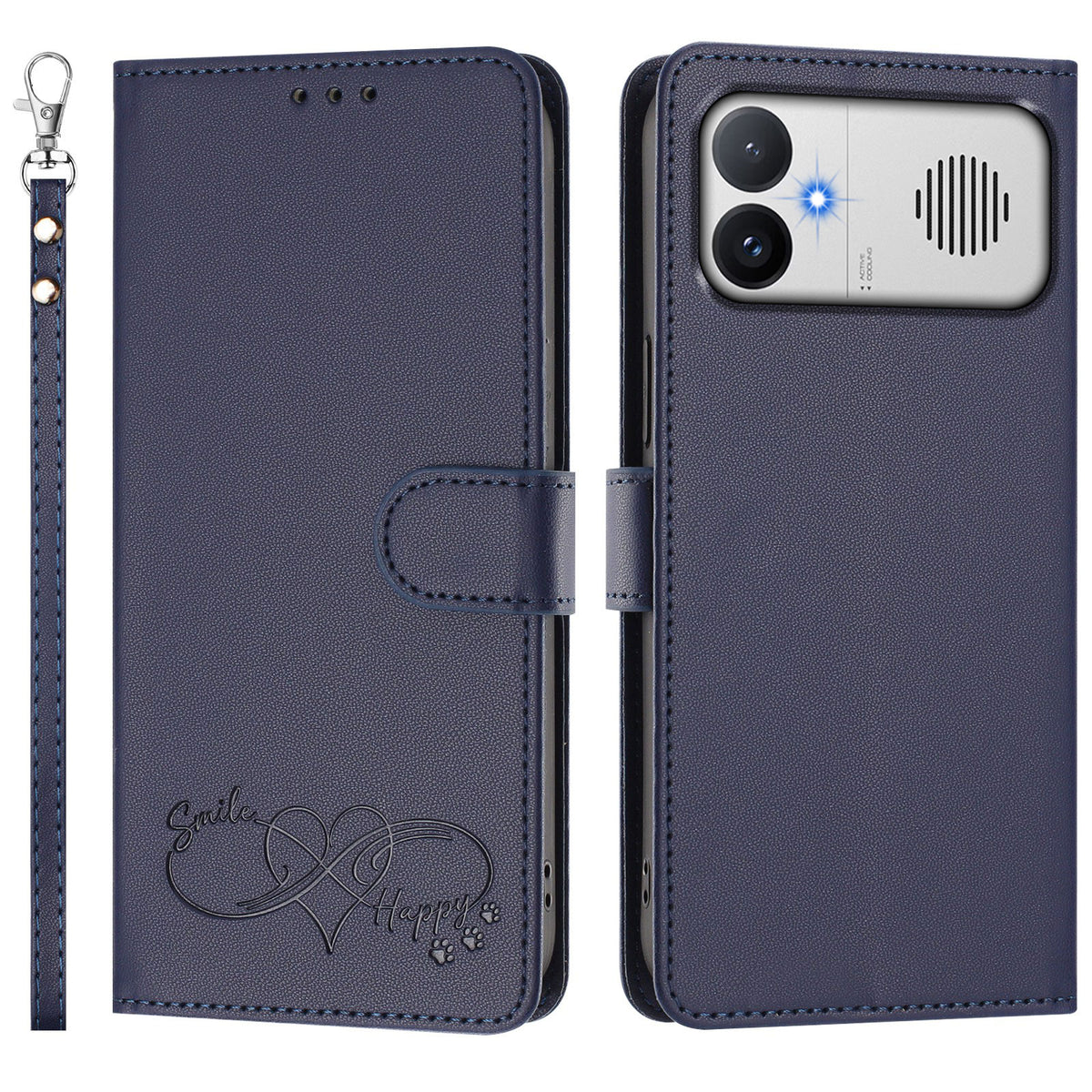 For Xiaomi Redmi K90 Max 5G Case PU Leather Heart Pattern Wallet Flip Phone Cover with Hand Strap