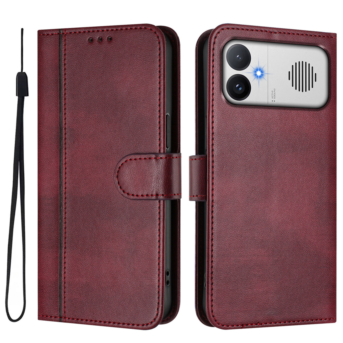 For Xiaomi Redmi K90 Max 5G Cases Wallet Stand Retro Texture Leather Phone Cover with Lanyard