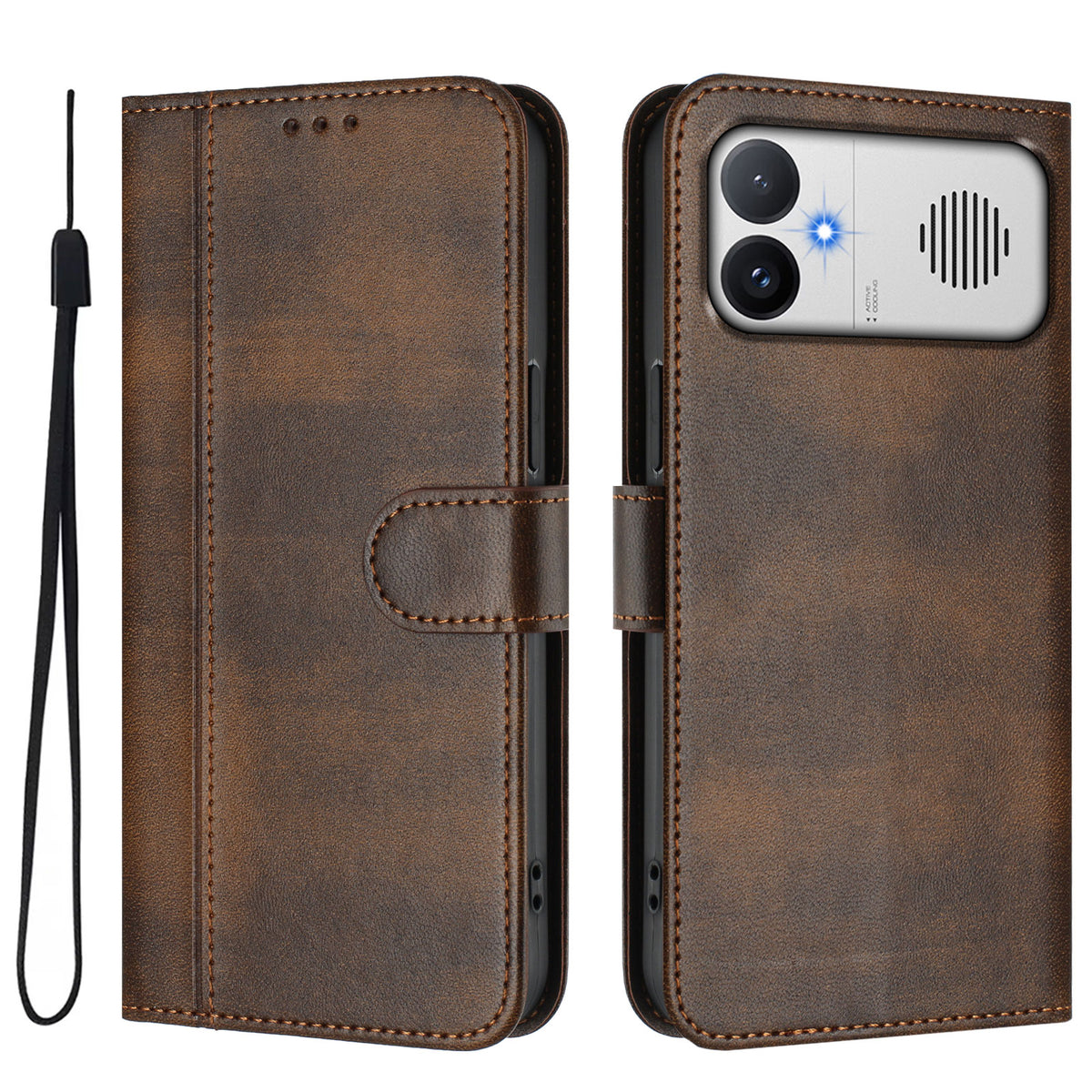 For Xiaomi Redmi K90 Max 5G Cases Wallet Stand Retro Texture Leather Phone Cover with Lanyard