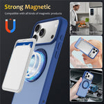 For iPhone 18 Pro Max  /  17 Pro Max Case with Rotating Magnetic Kickstand PC + TPU Skin-Touch Phone Cover