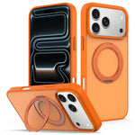 For iPhone 18 Pro Max  /  17 Pro Max Case with Rotating Magnetic Kickstand PC + TPU Skin-Touch Phone Cover