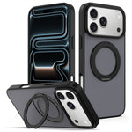 For iPhone 18 Pro Max  /  17 Pro Max Case with Rotating Magnetic Kickstand PC + TPU Skin-Touch Phone Cover