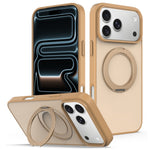 For iPhone 18 Pro Max  /  17 Pro Max Case with Rotating Magnetic Kickstand PC + TPU Skin-Touch Phone Cover