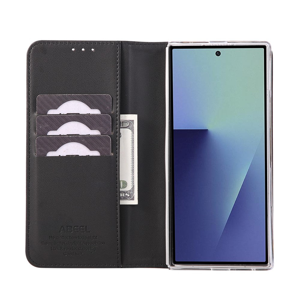 ABEEL For Samsung Galaxy Z Fold8 Ultra Case RFID Blocking Leather Flip Fold Phone Cover