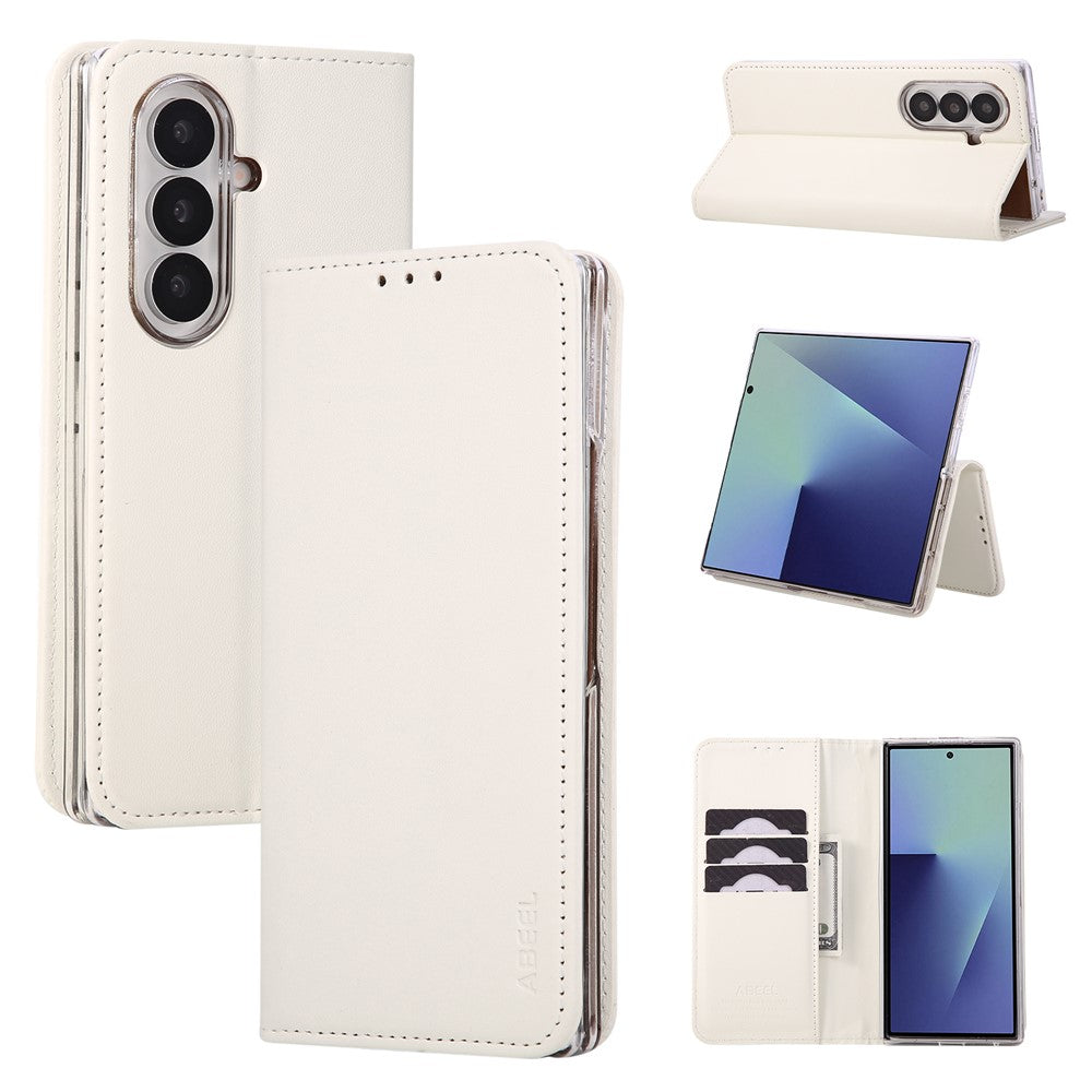 ABEEL For Samsung Galaxy Z Fold8 Ultra Case RFID Blocking Leather Flip Fold Phone Cover