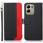 KHAZNEH For Xiaomi Redmi 17 5G  /  Redmi 17 4G Case RFID Blocking Wallet Litchi Texture PU Leather Phone Cover with Strap