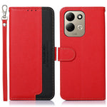 KHAZNEH For Xiaomi Redmi 17 5G  /  Redmi 17 4G Case RFID Blocking Wallet Litchi Texture PU Leather Phone Cover with Strap