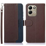 KHAZNEH For Xiaomi Redmi 17 5G  /  Redmi 17 4G Case RFID Blocking Wallet Litchi Texture PU Leather Phone Cover with Strap