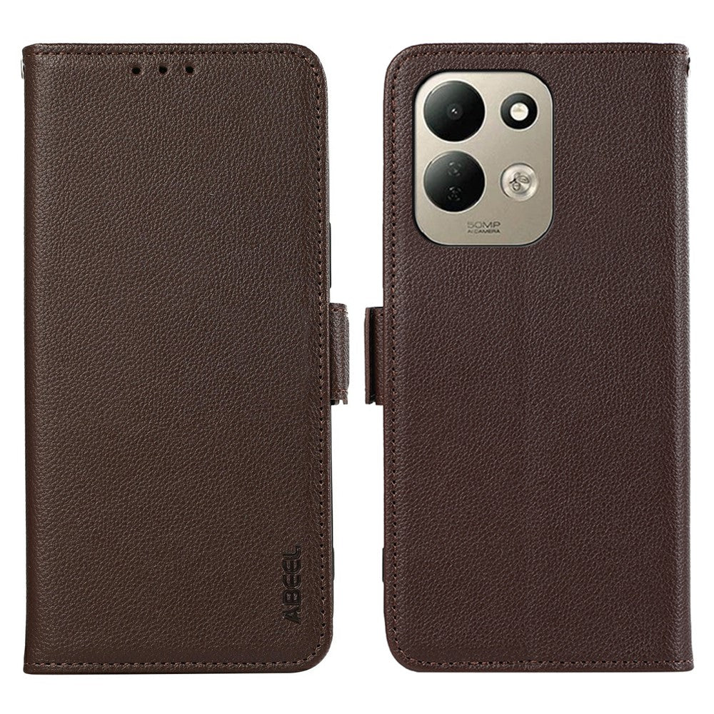 ABEEL For Xiaomi Redmi 17 5G  /  Redmi 17 4G Case Litchi Texture Leather RFID Blocking Phone Cover