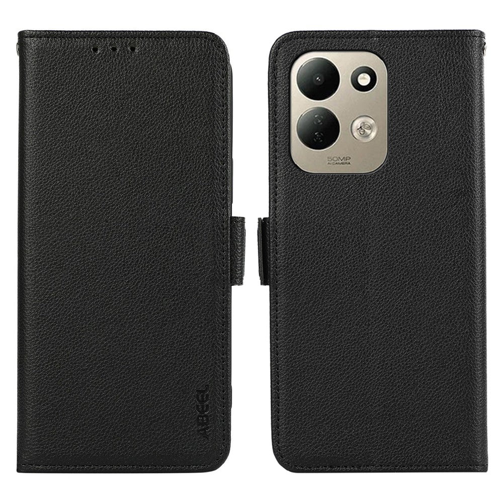 ABEEL For Xiaomi Redmi 17 5G  /  Redmi 17 4G Case Litchi Texture Leather RFID Blocking Phone Cover