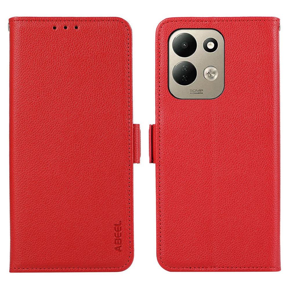 ABEEL For Xiaomi Redmi 17 5G  /  Redmi 17 4G Case Litchi Texture Leather RFID Blocking Phone Cover