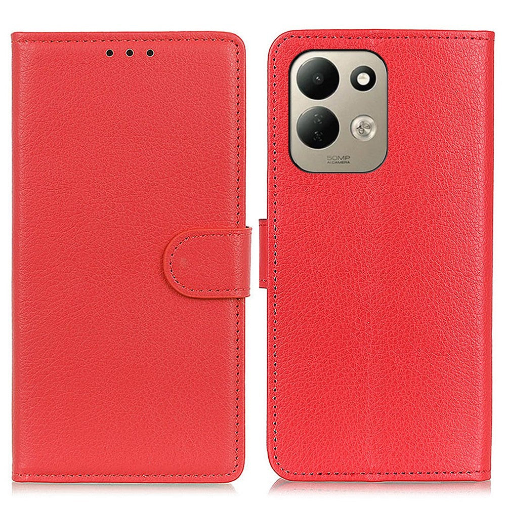 For Xiaomi Redmi 17 5G  /  Redmi 17 4G Wallet Case PU Leather Phone Cover Litchi Texture
